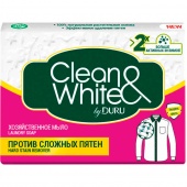 DURU CLEAN&WHITE мыло хоз. Против пятен 125г*48